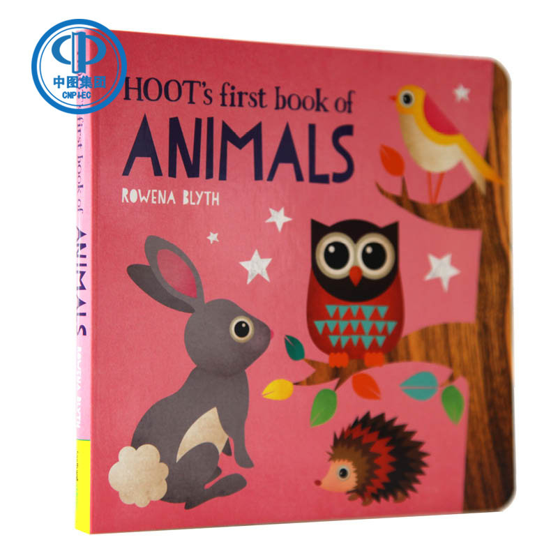 英文进口 hoots first book of animals 胡特的第一本动物书 卡板