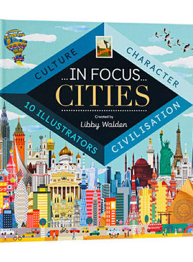 现货 聚焦城市In Focus: Cities 英文原版 精装大开本翻翻书 世界十大城市文化社会历史特征 Libby Walden 儿童科普百科书籍