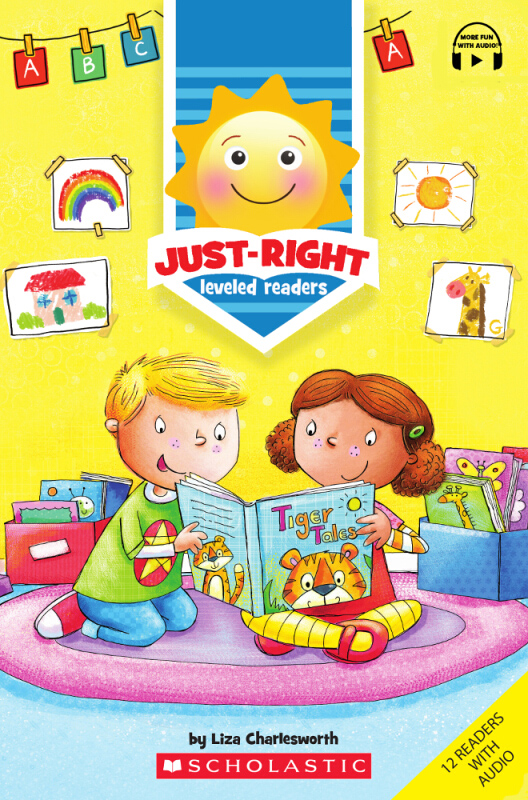 英文原版 Just-Right School Readers(with audio on CD and进口故事书