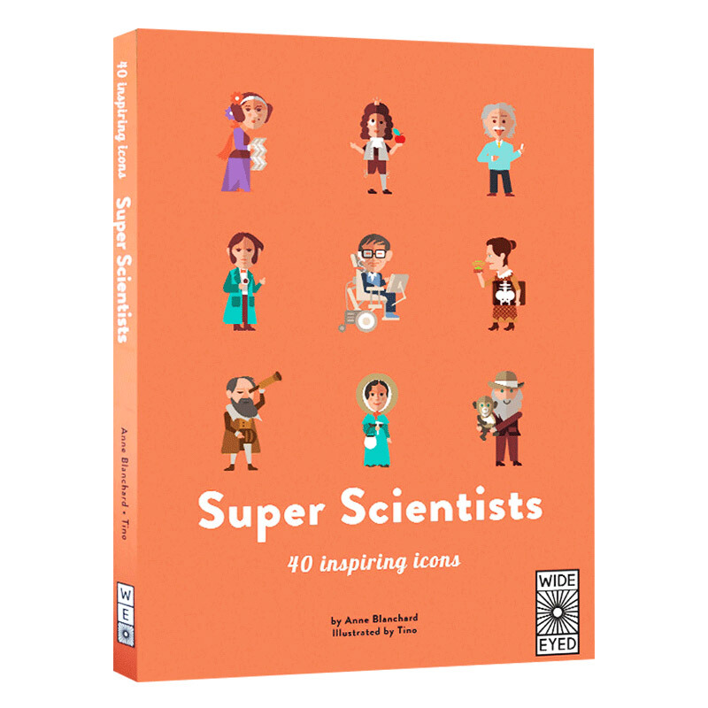 现货 super Scientists 40 Inspiring Icons英语英文超级科学家