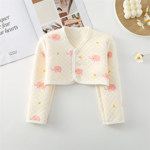 春夏季 儿童彩棉护肩防冻宝宝小孩保暖睡觉婴儿坎肩护肩膀小披肩衣