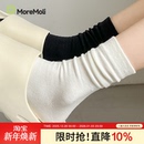 爆款 中筒纯棉黑色女士无骨2025新款 月子袜 秋冬季 白色堆堆袜子女款