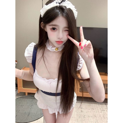SALTCRUSH 原创cosplay女仆制服套装纯欲辣妹连体衣带胸垫睡衣