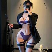 SALTCRUSH 纯欲挂脖聚拢束缚 「欲望派对」欧美镂空无钢圈文胸套装