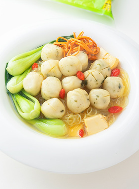 冷冻【148元任选10件】齐善素食_素鲮鱼球180g纯素制品浓郁鲜香