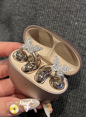 适用于华为freeclip2蓝牙耳机耳夹式配饰品钻扣珍珠挂饰耳饰配件