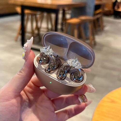 适用华为freeclip2耳夹式耳机装饰品装扣配饰保护套女生满钻夹扣