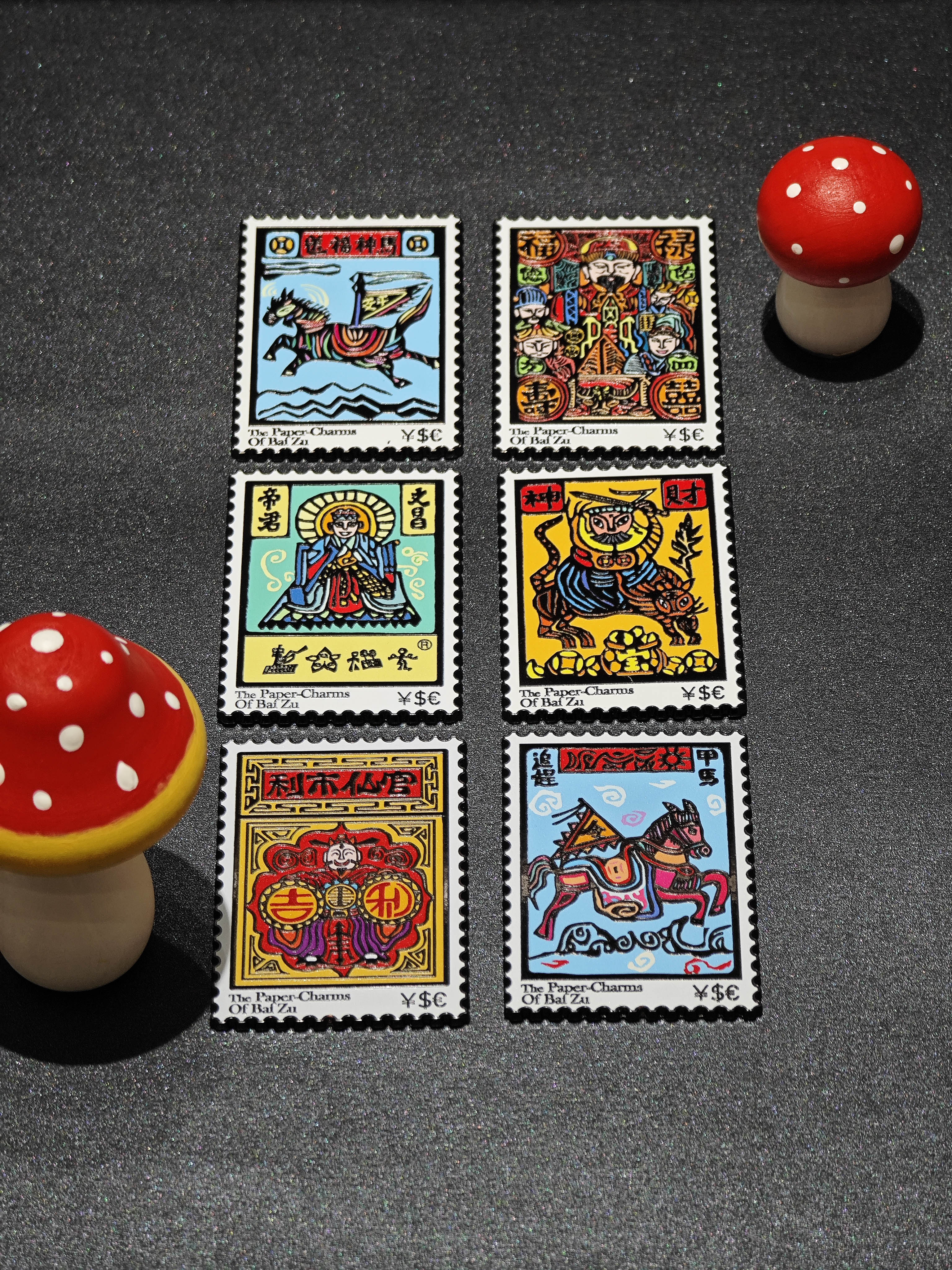 云南非遗甲马文创冰箱贴 金属材质冰箱贴 特色伴手礼 版权勿抄