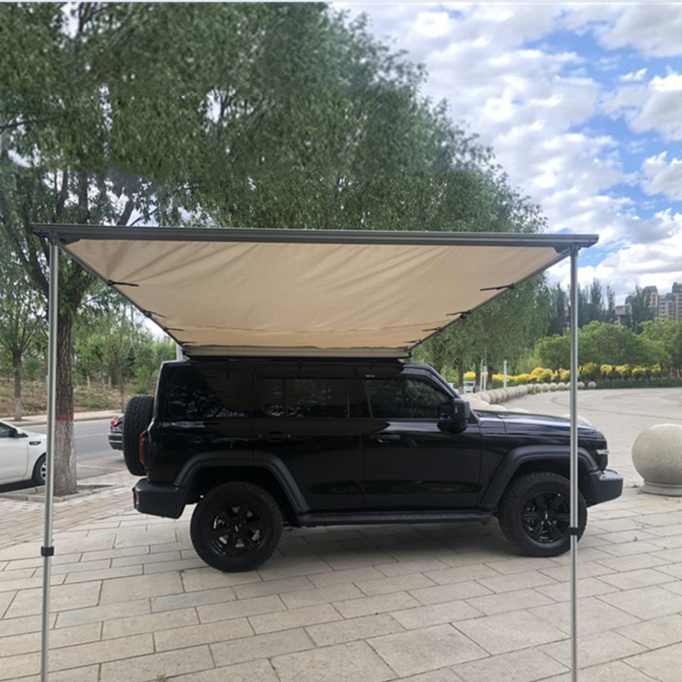 汽车侧边帐篷房车遮阳棚车边天幕防晒防雨自驾游户外车载帐篷