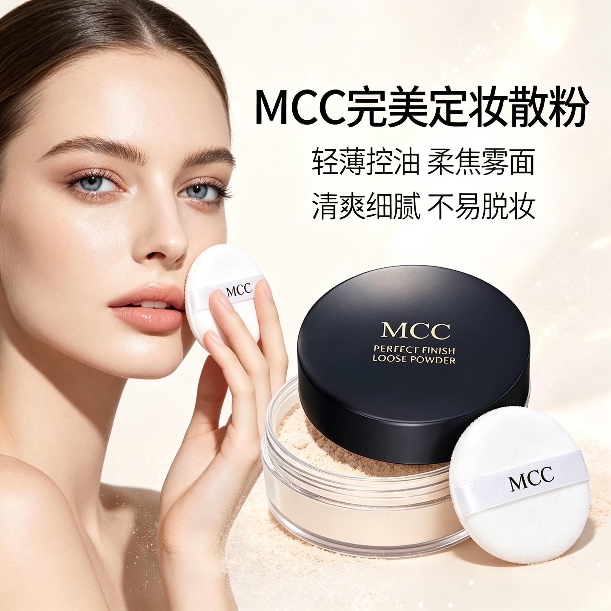 MCC天使焕颜定妆蜜粉散粉控油提亮哑光轻薄柔焦雾面持久不脱妆