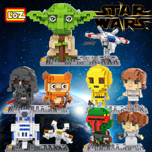 loz微钻石积木Star Wars星球大战原力觉醒公仔拼插益智玩具天行者