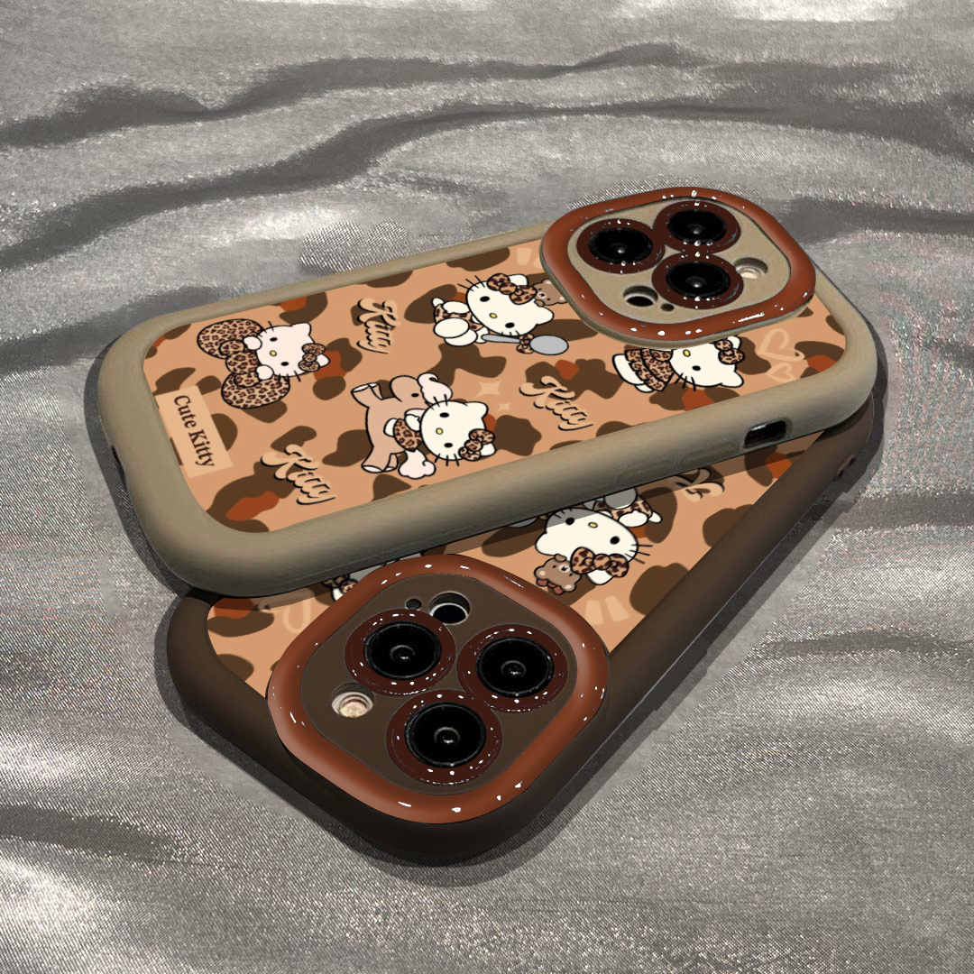 小米14豹纹KT猫手机壳