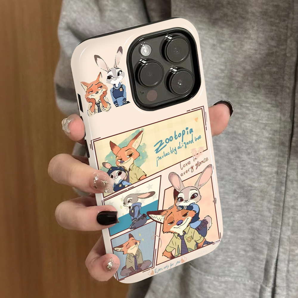 兔子狐狸适用苹果17promax手机壳iPhone16pro新款15plus防摔14菲林13男12xsmax女款11xr情侣3se2外壳7套8plus