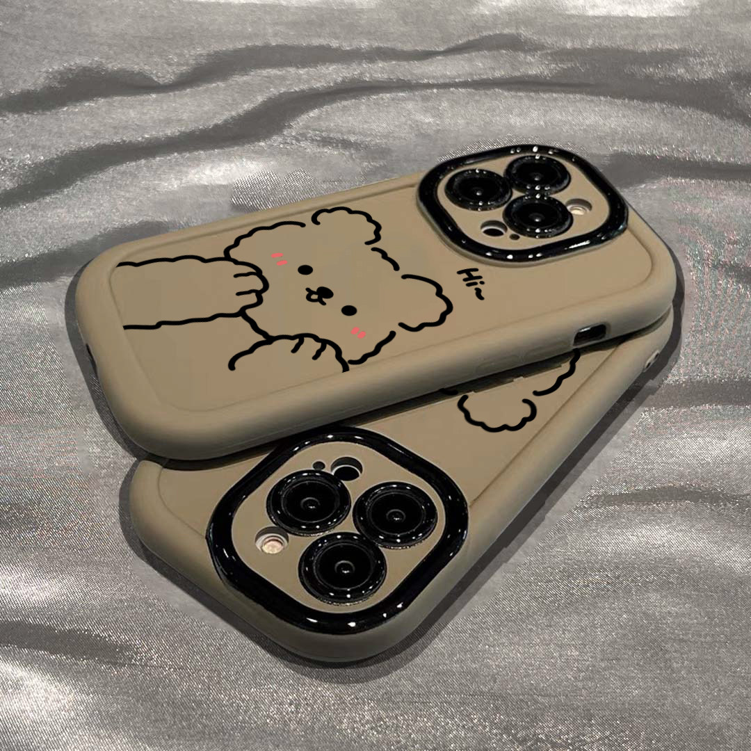 素描小熊适用华为mate60pro手机壳mate50立体p60新款30epro硅胶40e软