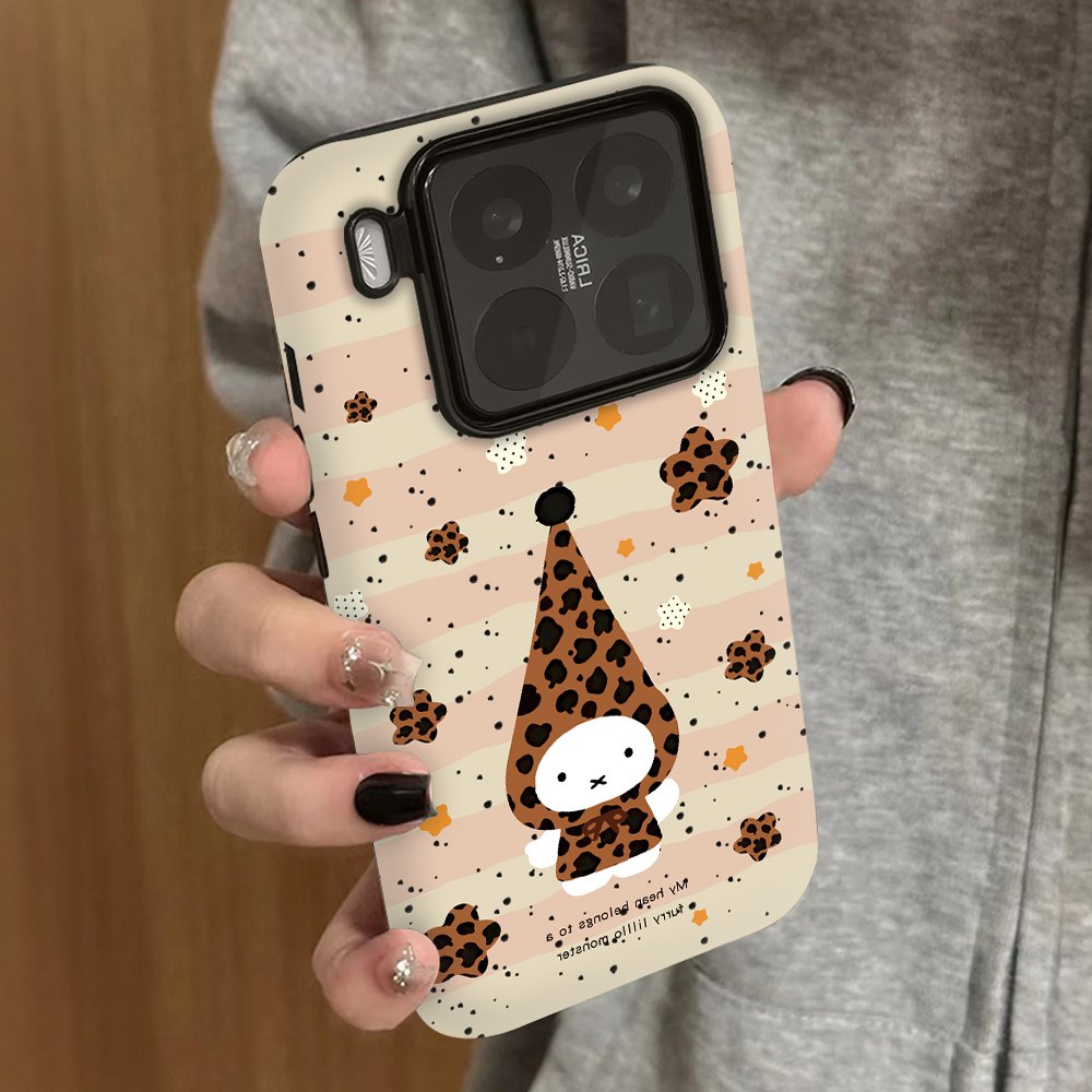 豹纹兔子适用小米15手机壳14ultra新款12x男13pro女款红米k80k60k50情侣k70e至尊版note14pro+保护turbo4套