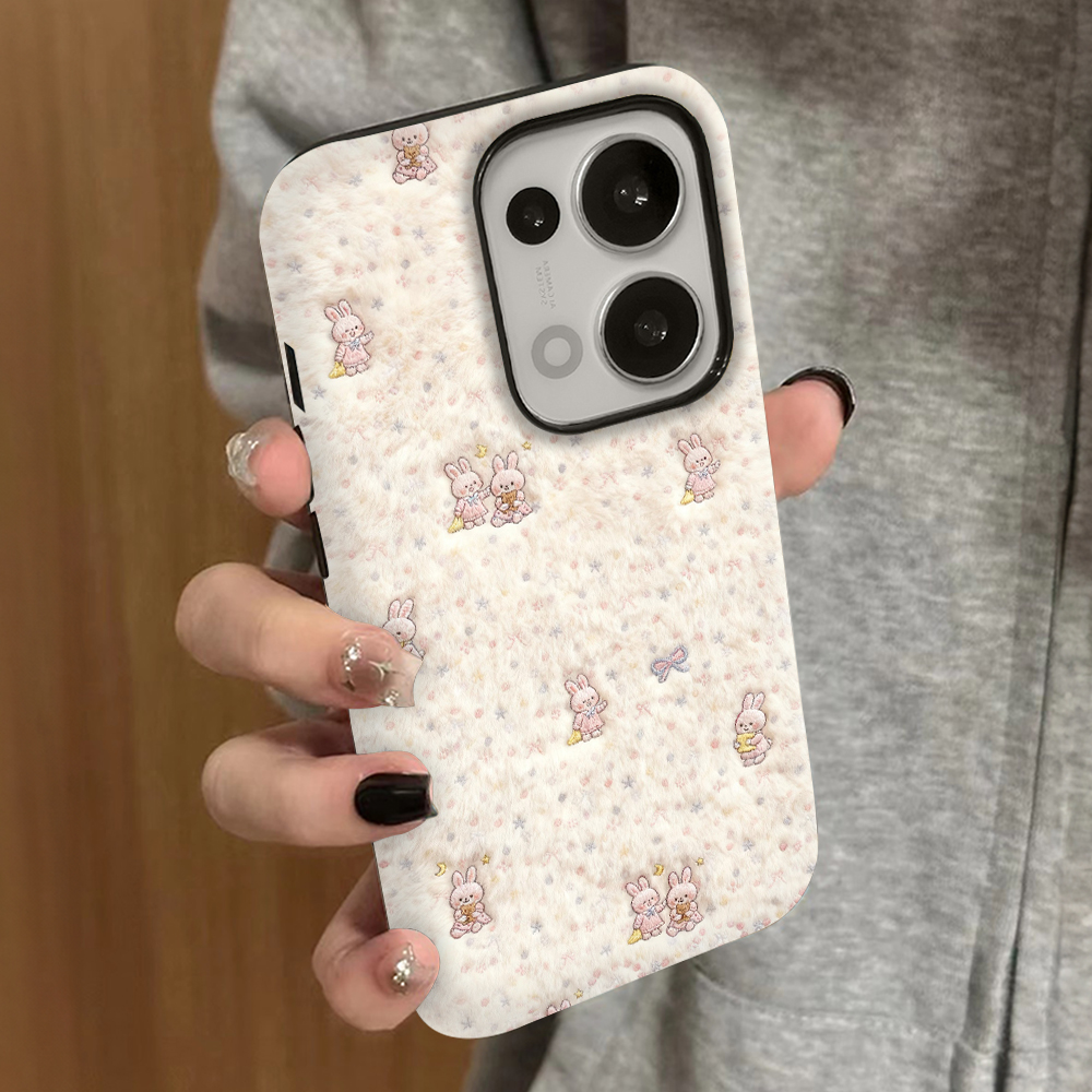 抱熊小兔适用opporeno14手机壳reno13新款12oppofindx8x6x7ultra防摔reno11男10女款9情侣a97a96套a5pro