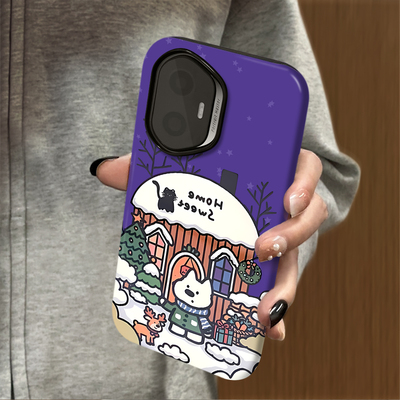 雪地小狗适用荣耀400手机壳300ultra新款200pro男100女款90gt80x40gt情侣x70x60x50i8至尊版5套4magic7pro6