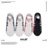 睦白22春夏季 袜子男女短筒数字三道杠低腰吸汗中性情侣学生运动袜