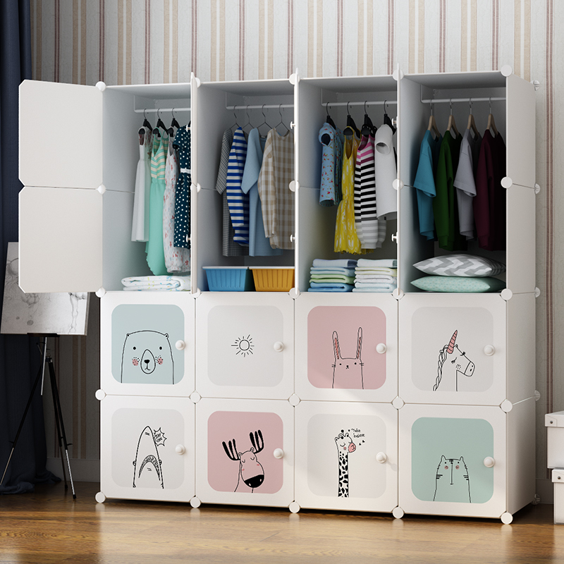 简易收纳塑料加厚家用卧室储物柜