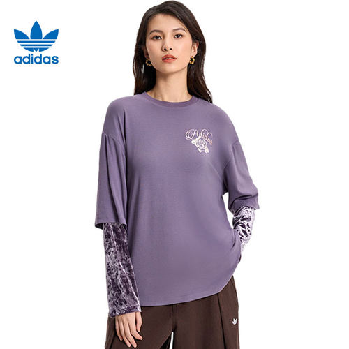 adidas阿迪达斯三叶草女子运动休闲长袖T恤KR5040