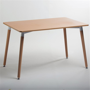 外贸圆桌组装咖啡桌时尚现代休闲桌小户型原木餐桌板式实木脚桌子