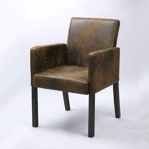 梵辰实木麻布软包扶手椅