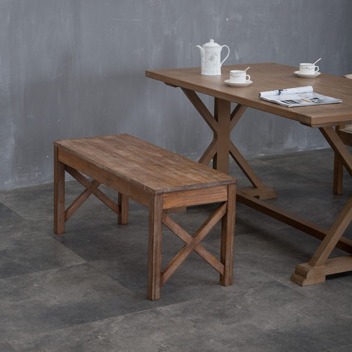 换鞋凳实木组装实木餐厅长条复古