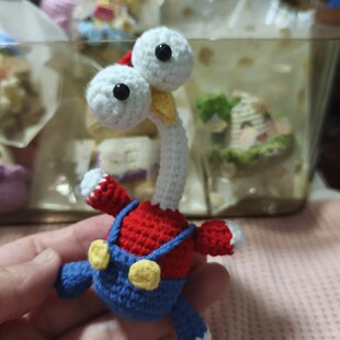 成品手工diy挂件钥匙扣搞怪马里奥玩偶咕咕鸡毛线编织鸡送闺蜜个