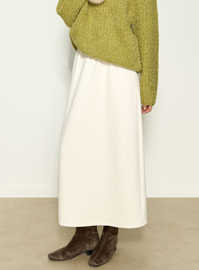 张小某 梨形定制 秋冬简约百搭直筒后开叉松紧腰半身裙1BZ10Q2271