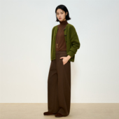 拖地直筒裤 张小某 K0635 2025新款 窄版 美拉德羊毛阔腿休闲裤 女冬季