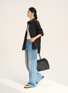 张小某 天丝牛仔裤女秋冬薄款莱赛尔柔软垂感直筒拖地裤子N1033