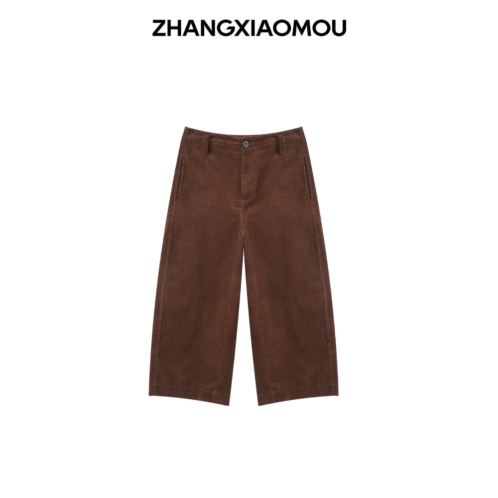 张小某 灯芯绒裤子女2025秋冬新款高腰复古松弛感八分阔腿裤K2307,女装/女士精品,休闲裤,淘宝优惠券,粉丝福利购,淘宝优惠卷