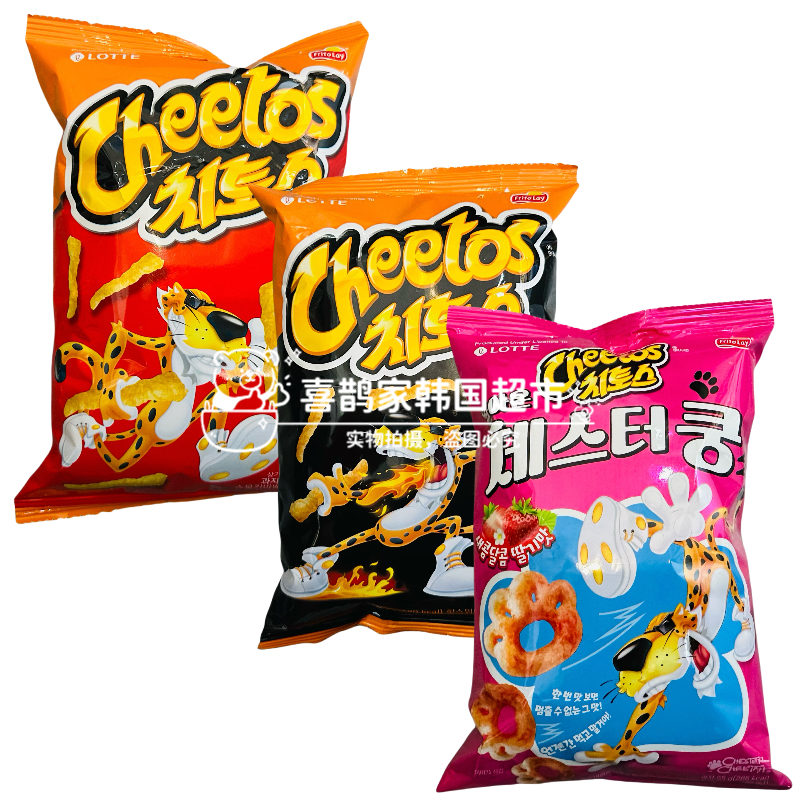 韩国进口食品乐天奇多甜辣烤肉味玉米条休闲薯条办公室零食小吃