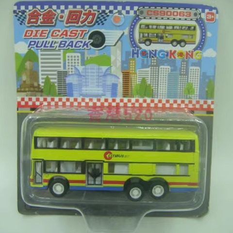 SunHing小汽车巴士回力合金车模
