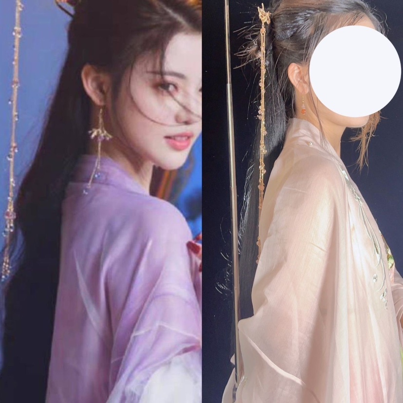 长月烬明小狐狸翩然同款发簪古风簪子头饰汉服发饰女发钗超长流苏