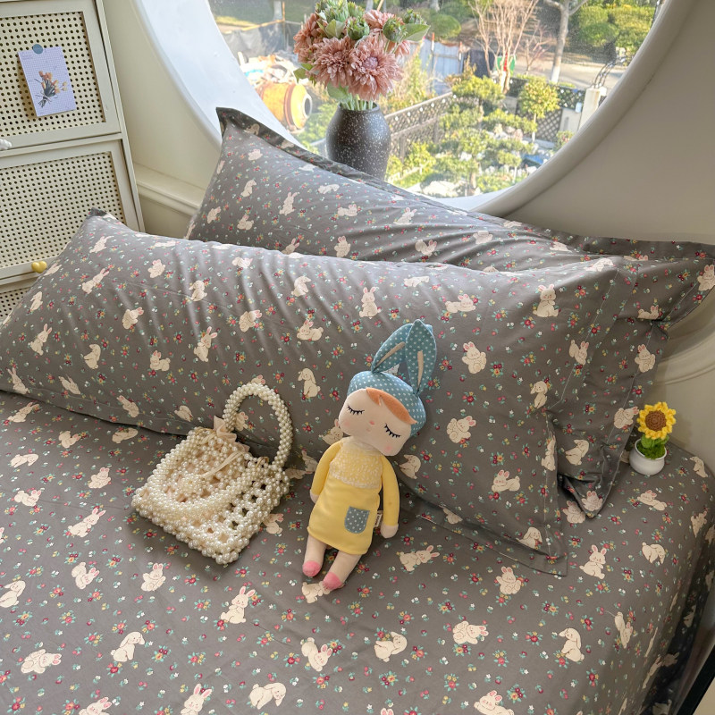 全棉双人枕套1.5m成人纯棉加厚长枕头套1.2米1.8长款卡通长枕芯套