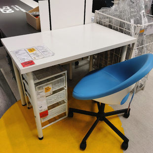 宜家书桌利蒙桌子书桌电脑桌办公桌学习桌便携经济型写字桌网红桌