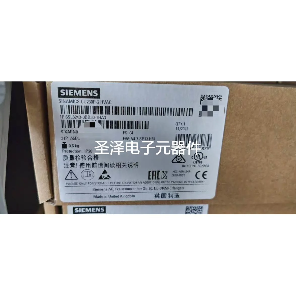 6SL3243-0BB30-1HA3西门子原装全新制动单元6SL3243-6BB30-1HA3议