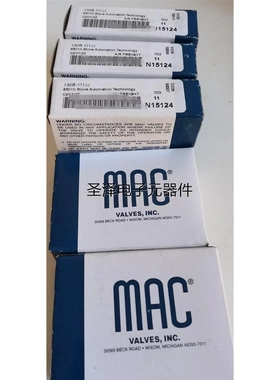 美国MAC电磁阀130B-111JJ/130B-111JJ JA现货包邮JB JM BA议价
