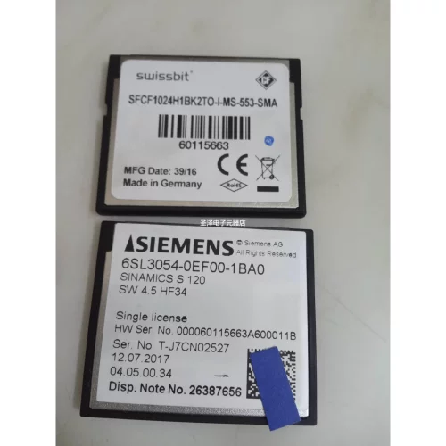 西门子6SL3054-0EF00-1BA0内存储卡SFCF1024H1BK2TO-I-MS-553-SMA