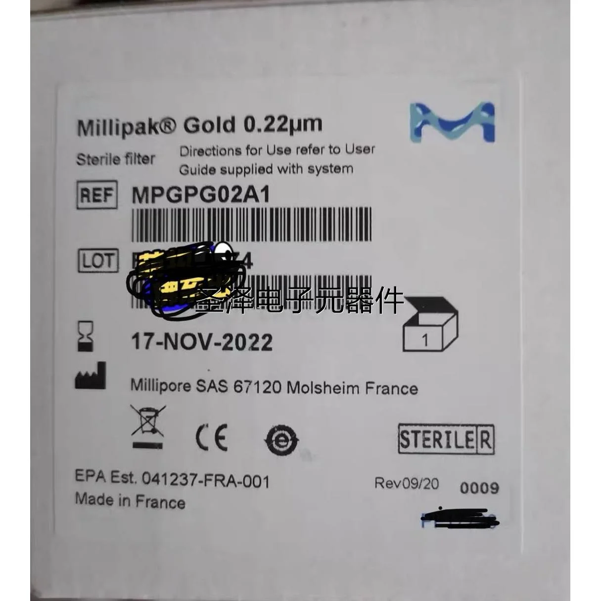 Millipore密理博除菌过滤器MPGP02001 MPGP002A1 MPGP04001 全新