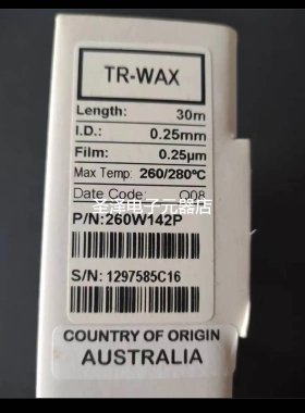 全新赛默飞TR-WAX气相色谱柱，260W142P，30m×0.25mm×0.25um议
