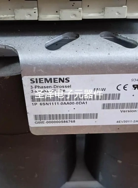 6SN1111-0AA00-0DA1西门子原装电抗器6SN1111-0AA00-0DA1议价