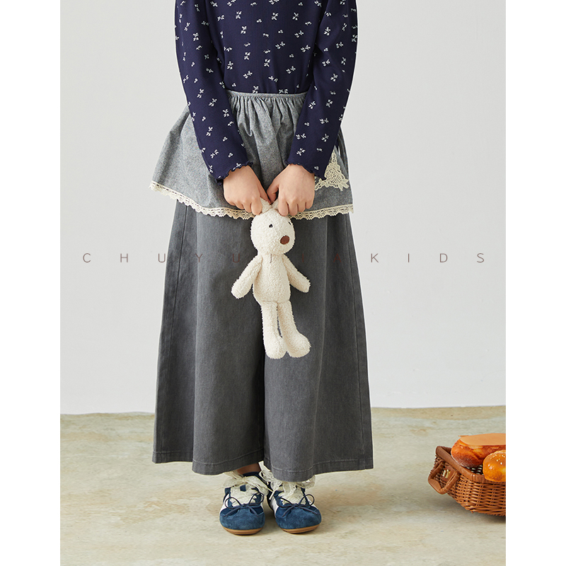 初羽家女童秋冬新款田园风休闲裤