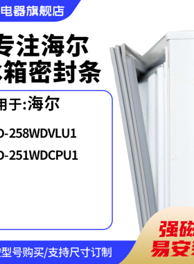 知乐适用海尔BCD-258WDVLU1 251WDCPU1冰箱密封条门封条胶圈