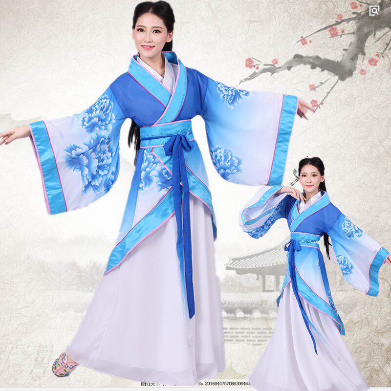 新款汉服女装汉服女古装服仙女服装广袖流仙裙清新淡雅古装演出服