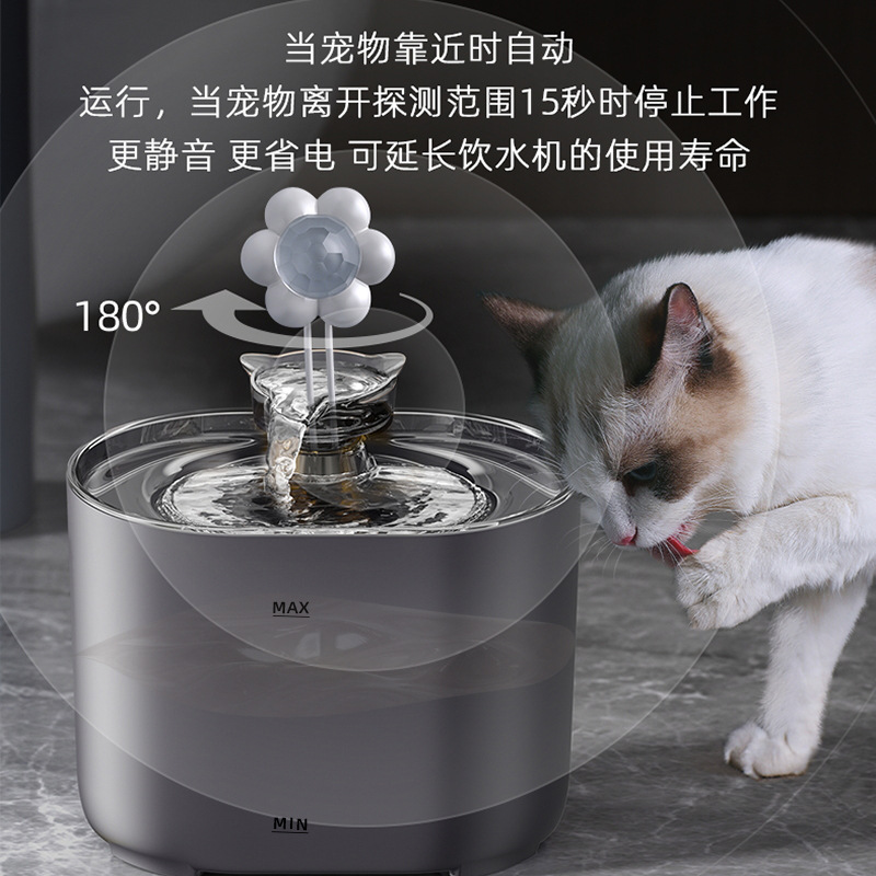 新品猫咪饮水机循环过滤流动水智能宠物自动喂水器水碗跨境热卖款