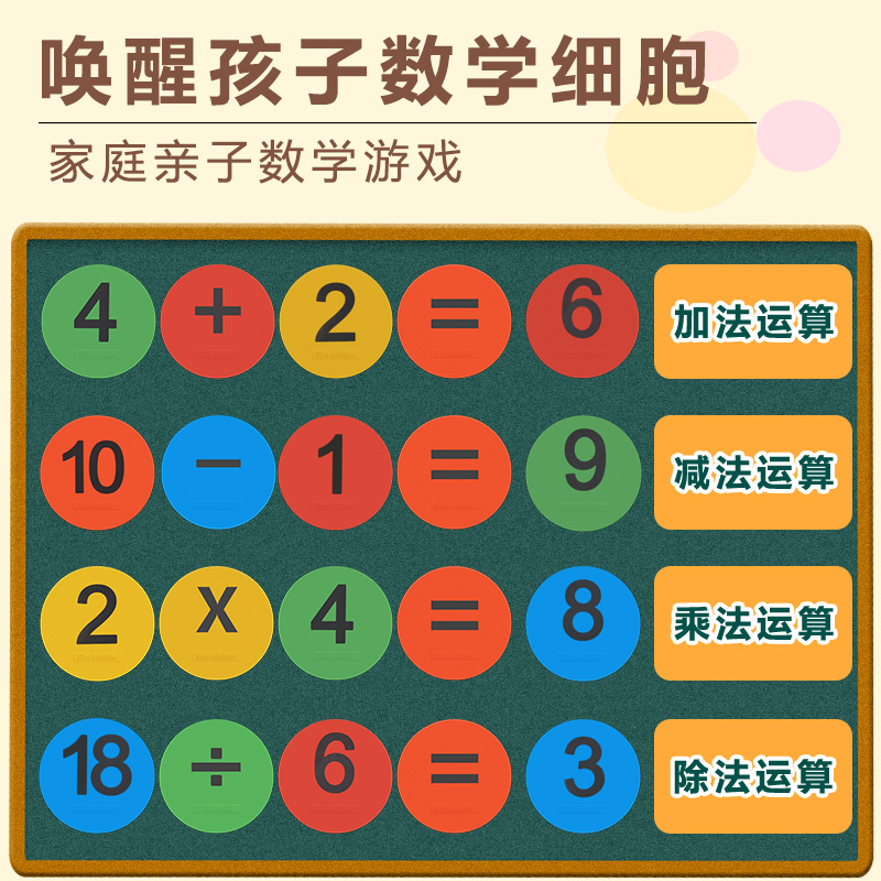 幼儿园儿童加减法24数字标志碟