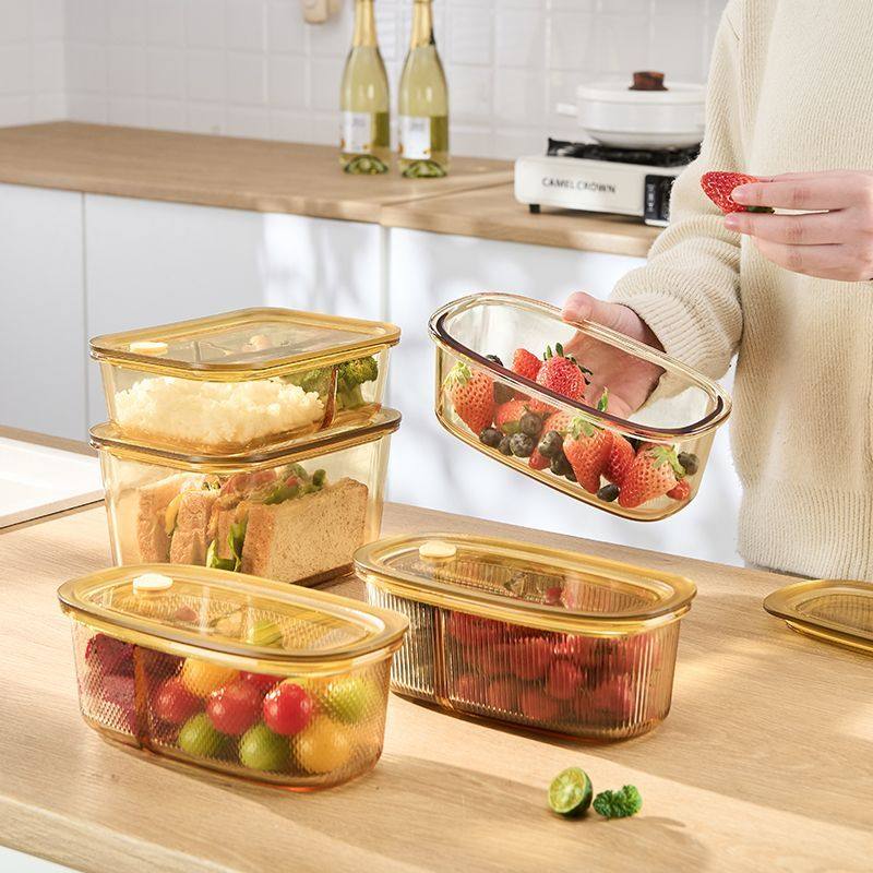 高硼硅玻璃饭盒可微波炉加热专用上班族带饭装汤碗保鲜分隔带盖子