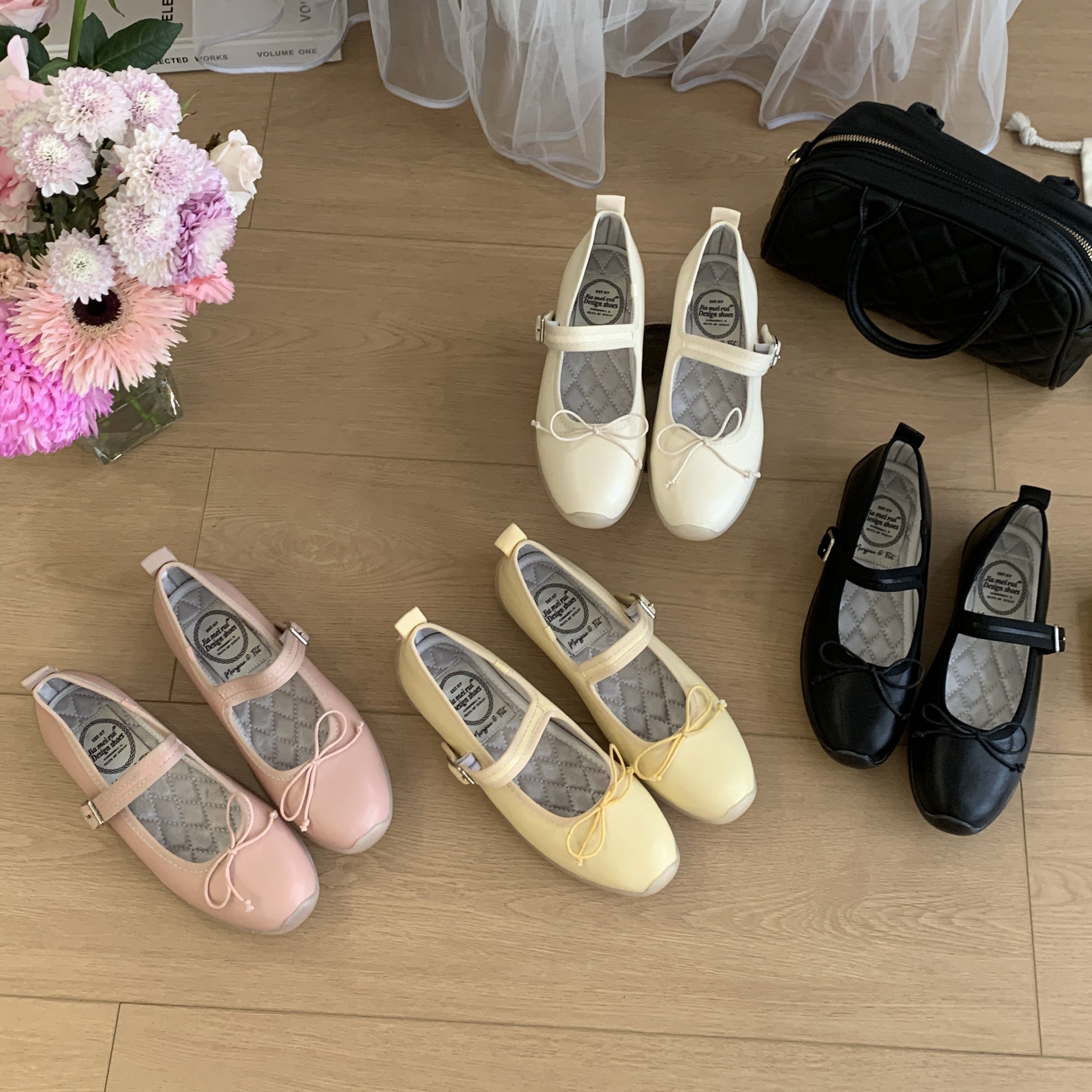 MUMU甜美风蝴蝶结玛丽珍鞋女平底一字带芭蕾舞鞋百搭不累脚单鞋,女鞋,浅口单鞋,淘宝优惠券,粉丝福利购,淘宝优惠卷